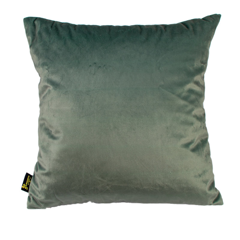 Malini Sage Velvet Tiedup Bow Cushion