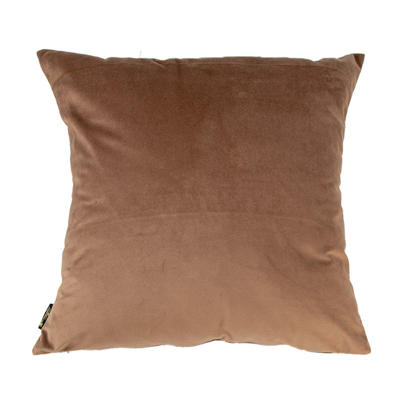 Malini Taupe Velvet Tiedup Bow Cushion