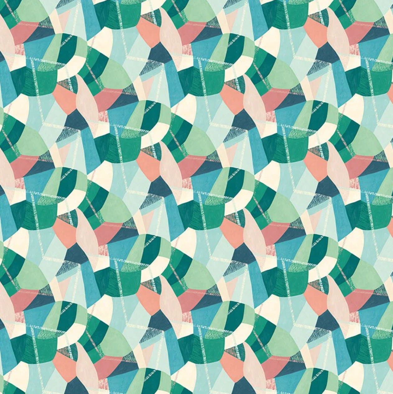 Ohpopsi Abstract Geo Wallpaper Flamingo Sample