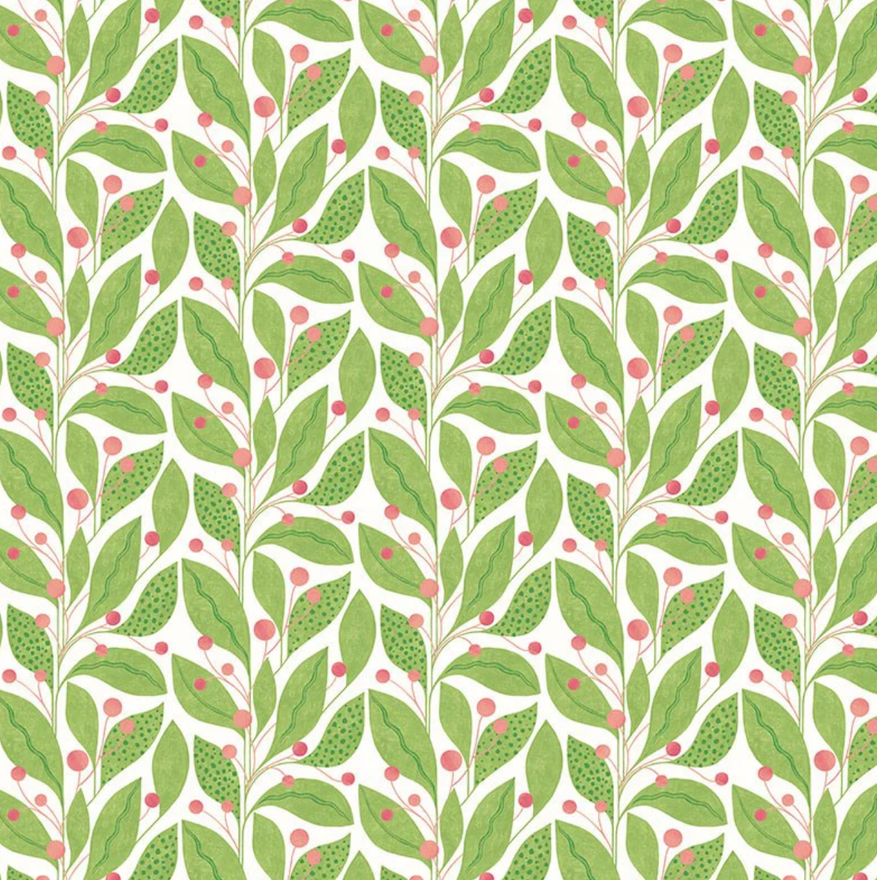 Ohpopsi Berry Dot Wallpaper Pear & Peach Sample