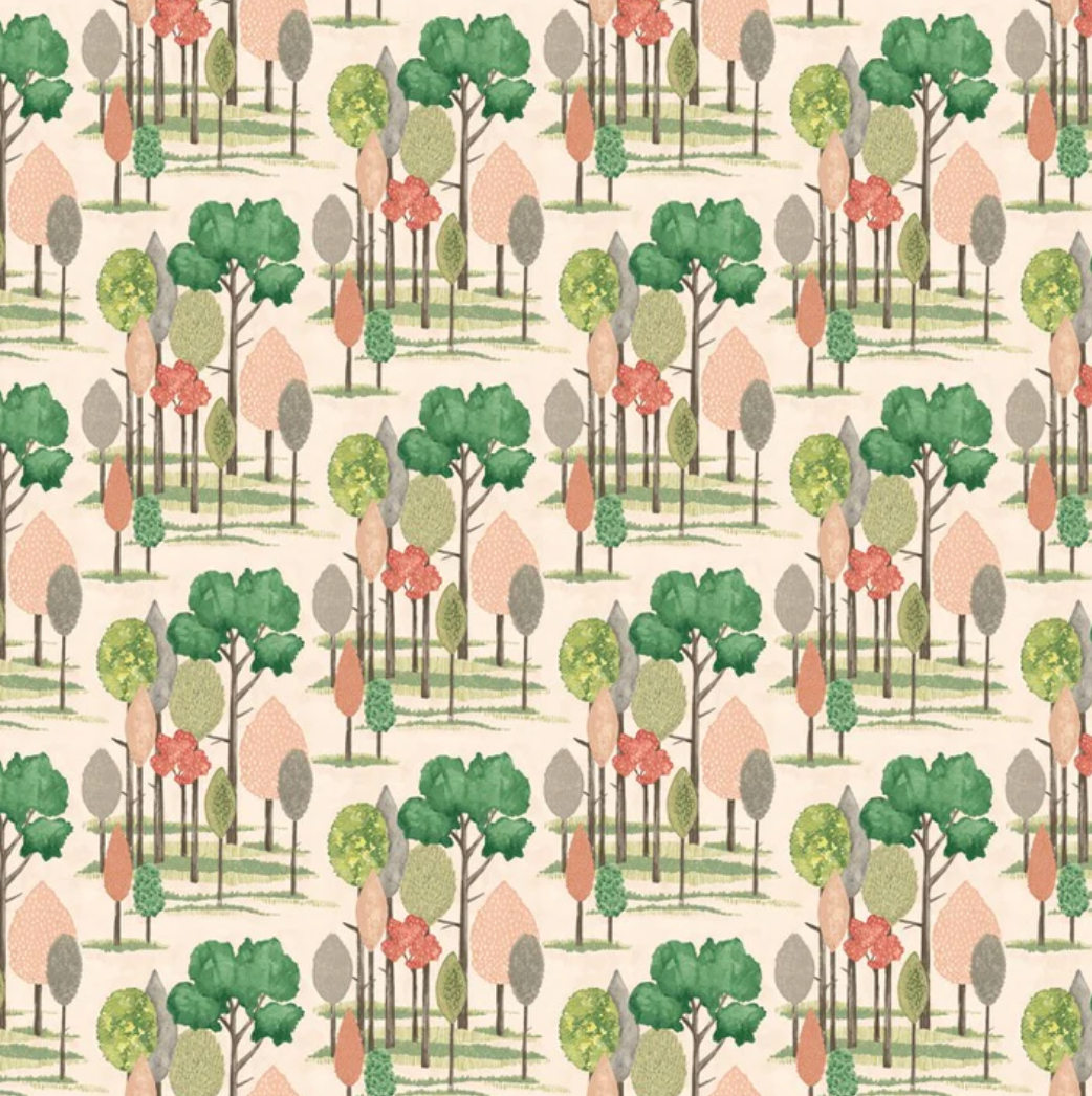 Ohpopsi Tall Trees Wallpaper Powder Puff Sample