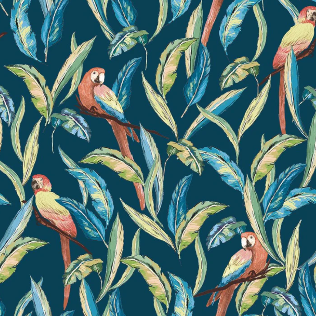 Ohpopsi Tropical Parrot Indigo Multi Sample