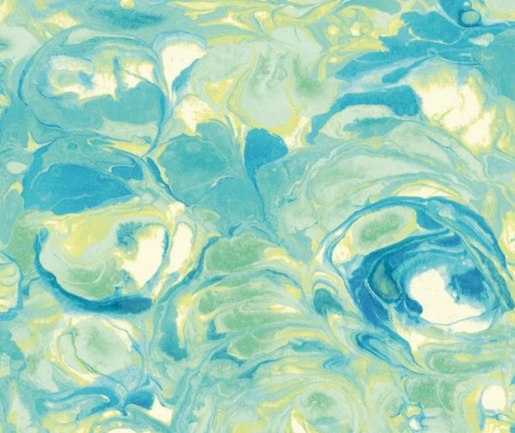 Ohpopsi Venetian Wallpaper Sapphire Swirl Sample
