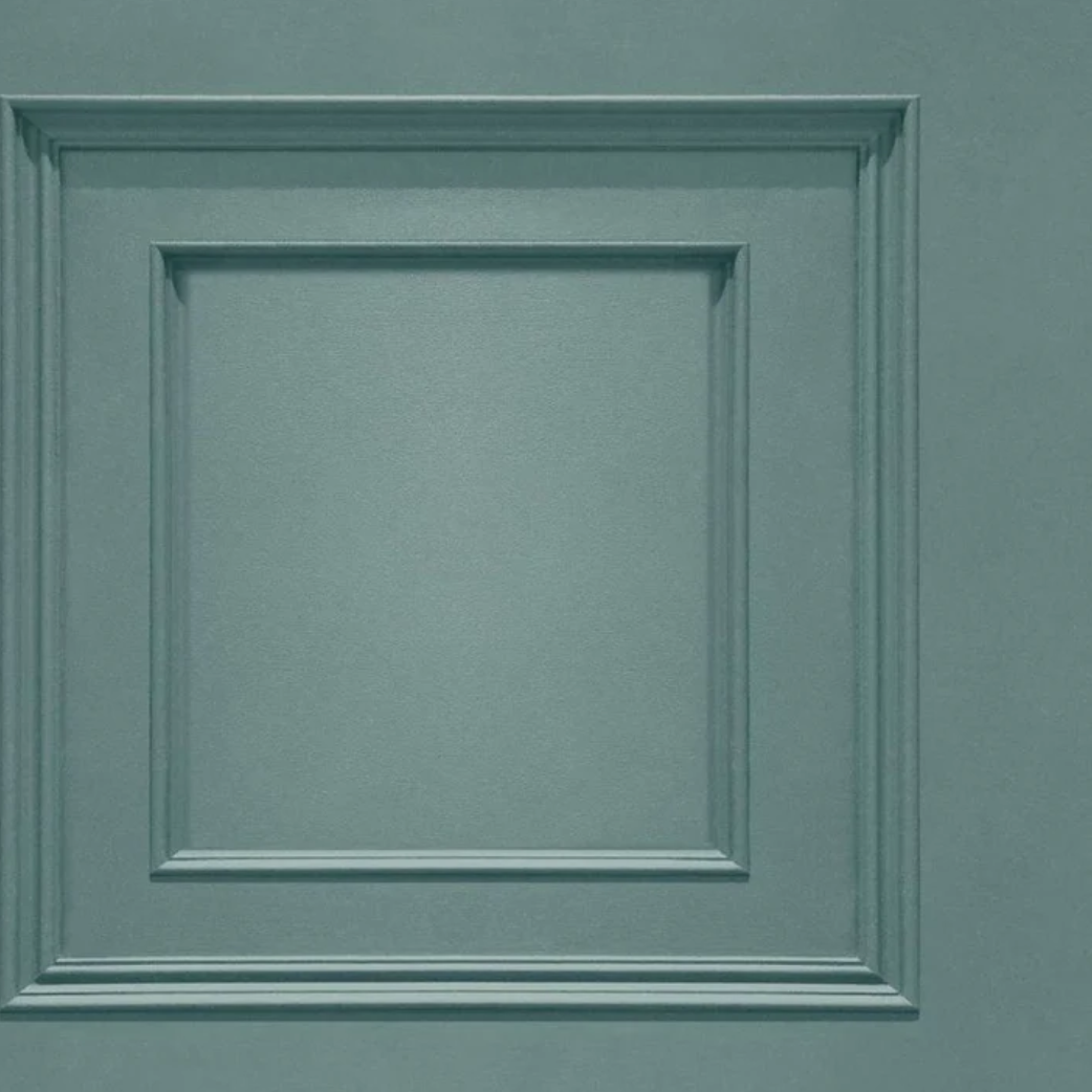 Oliana Wood Panel Wallpaper Soft Teal Sample