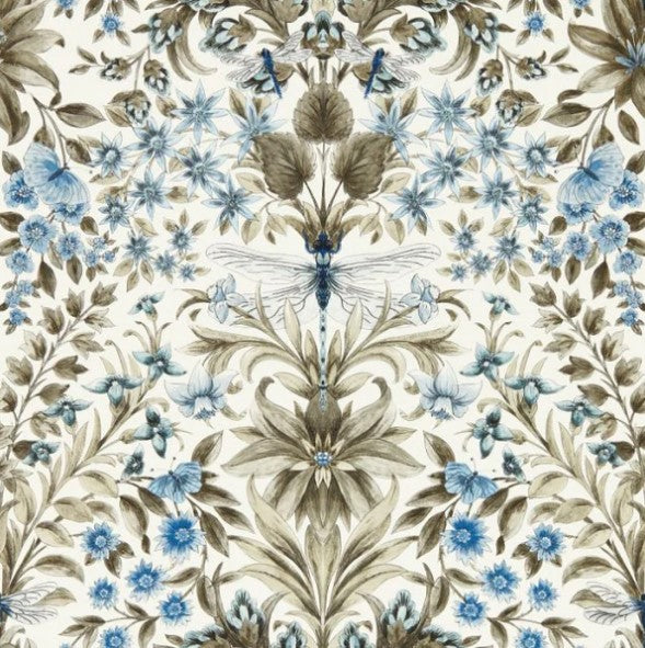 Clarke & Clarke Mirabell Wallpaper - Denim Sample