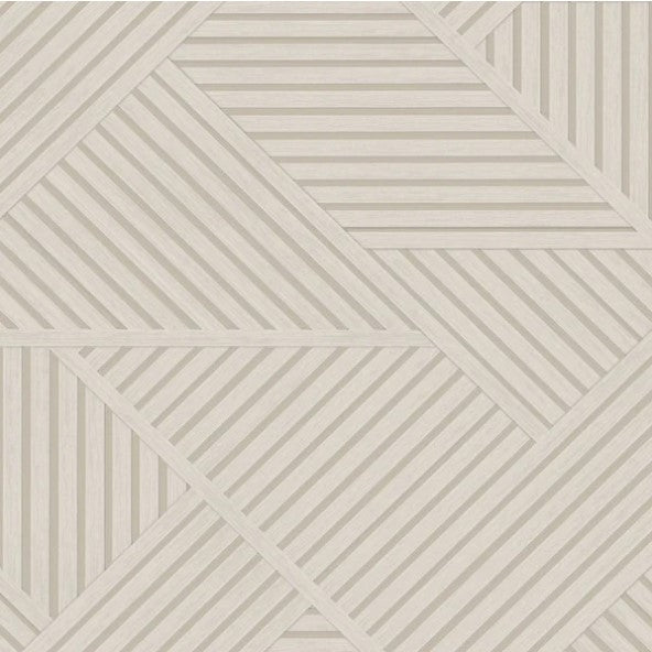 Elba Geometric Panelled Wallpaper Cream Sample