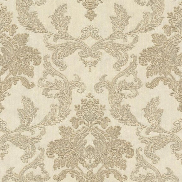Vasari Bellini Damask Wallpaper Beige Sample
