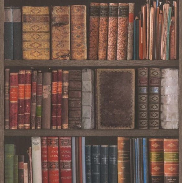 Library Bookcase Wallpaper Sample