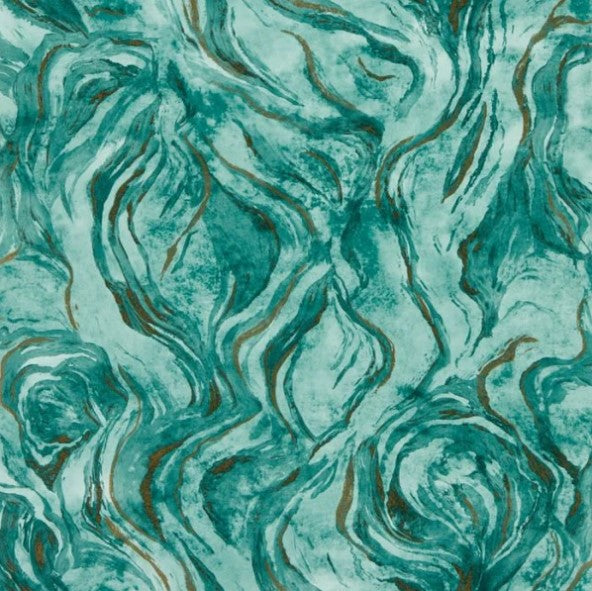 Clarke & Clarke Lavico Wallpaper- Teal Sample
