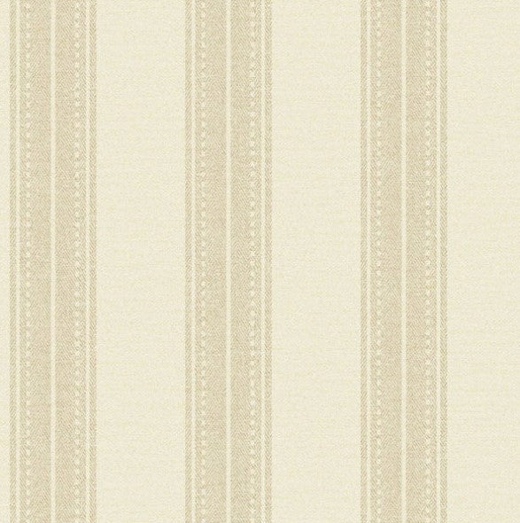 Yuste Stripe Wallpaper - Cream Sample