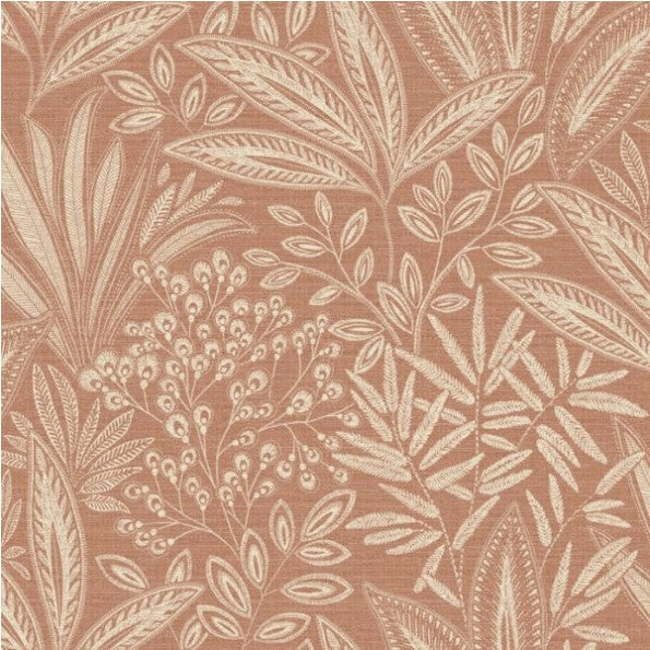 Crown Sahara Leaf Fern Wallpaper - Clay Sample