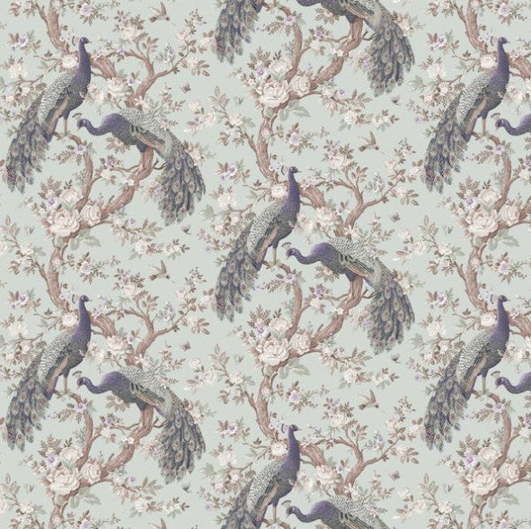 Laura Ashley Belvedere Duck Egg Wallpaper Sample
