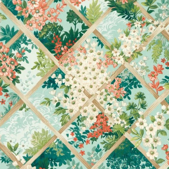 Clarke & Clarke Maymont Wallpaper - Seaglass Sample