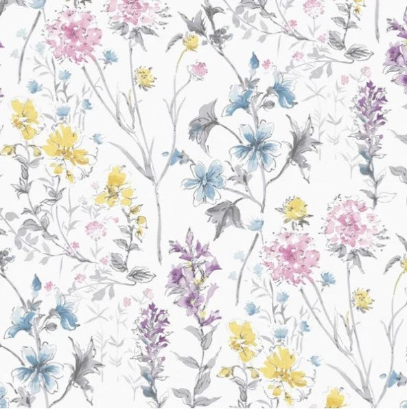 Laura Ashley Wild Meadow Multi Wallpaper Sample