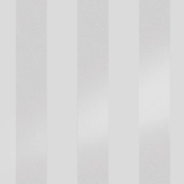 Laura Ashley Lille Pearlescent Stripe Wallpaper - Silver Sample