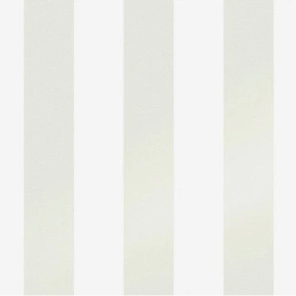 Laura Ashley Lille Pearlescent Stripe Wallpaper - White Sample