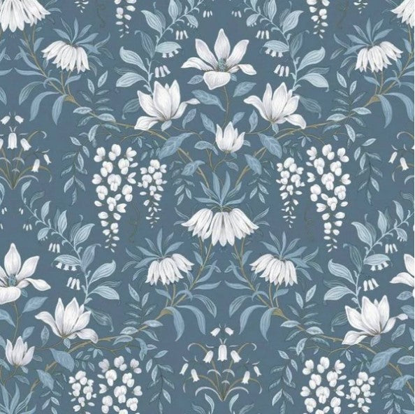 Laura Ashley Parterre Dark Seaspray Wallpaper Sample