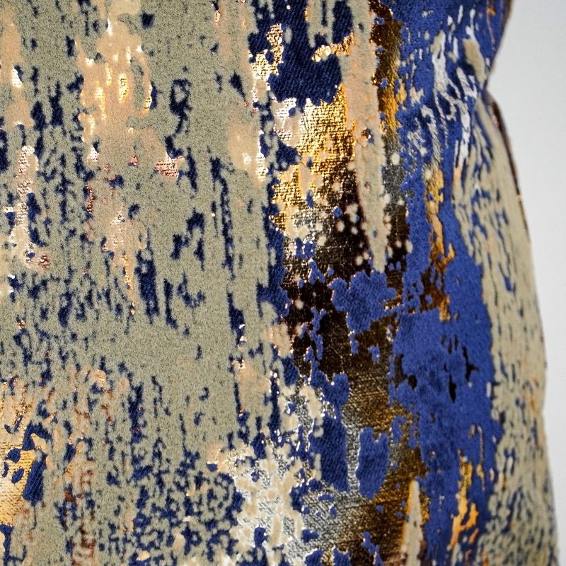 Malini Torcello Navy Metallic Cushion