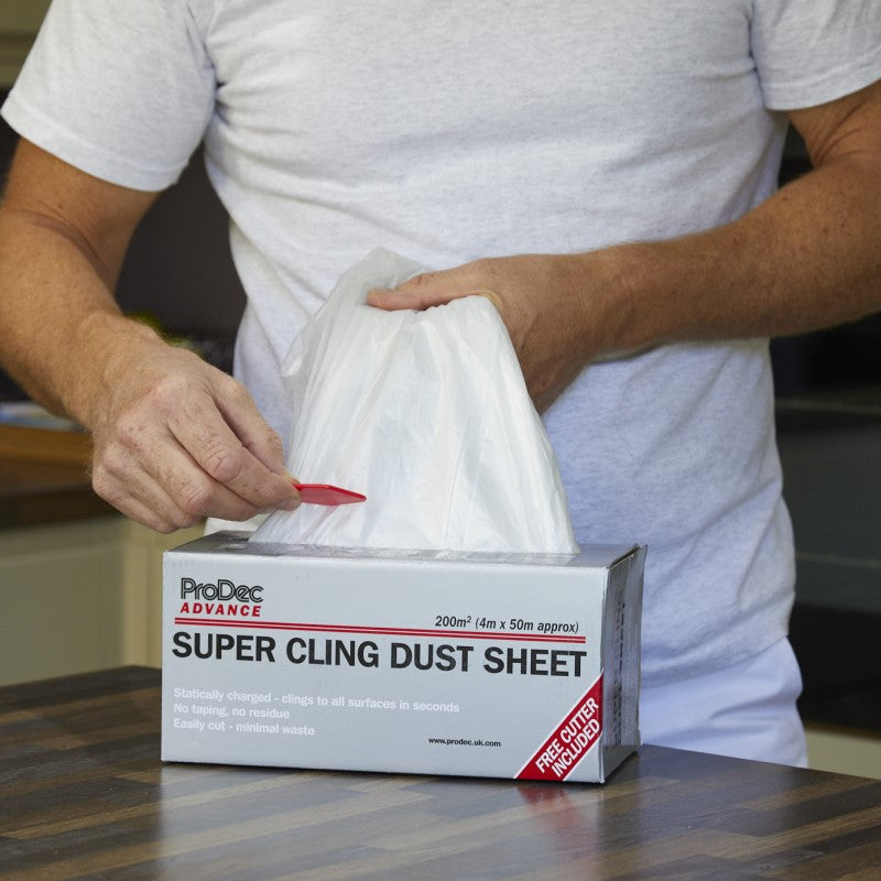 ProDec Supercling Dust Sheet 200sq/m - 4x50m Sheets
