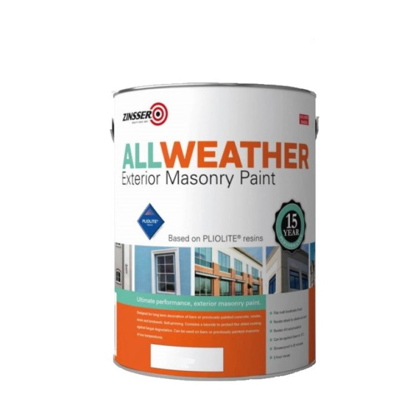 Zinsser AllWeather Exterior Masonry Paint - White/Black