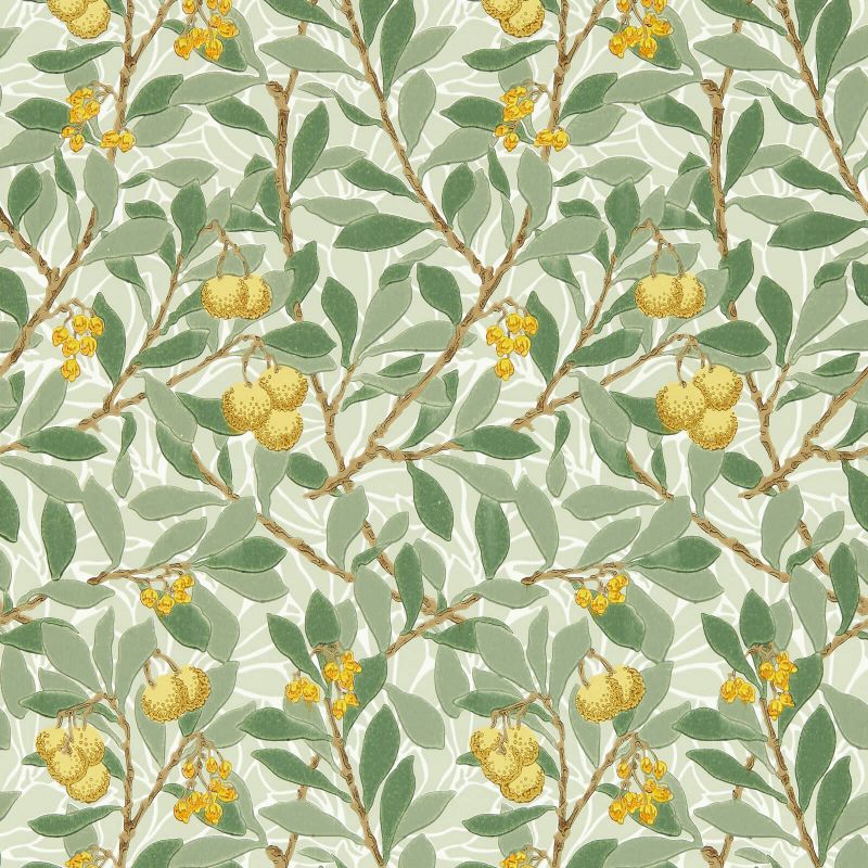 Morris & Co Arbutus Wallpaper - Sage/Lemon Sample