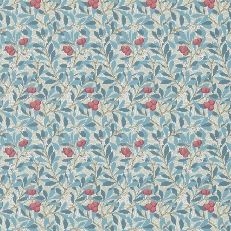 Morris & Co Arbutus Wallpaper - Woad/Russet Sample