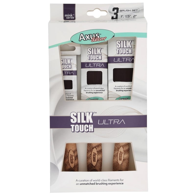 Axus Silk Touch Ultra Paint Brushes - Set of 3