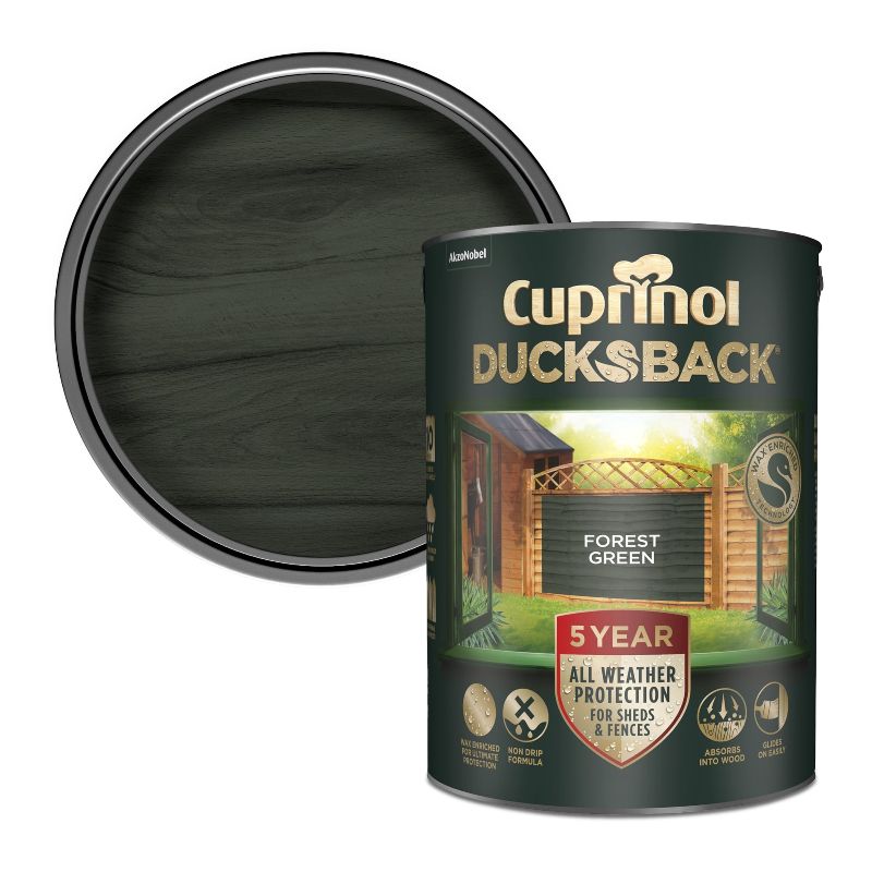 Cuprinol 5 Year Ducksback Fence & Shed Treatment - Forest Green