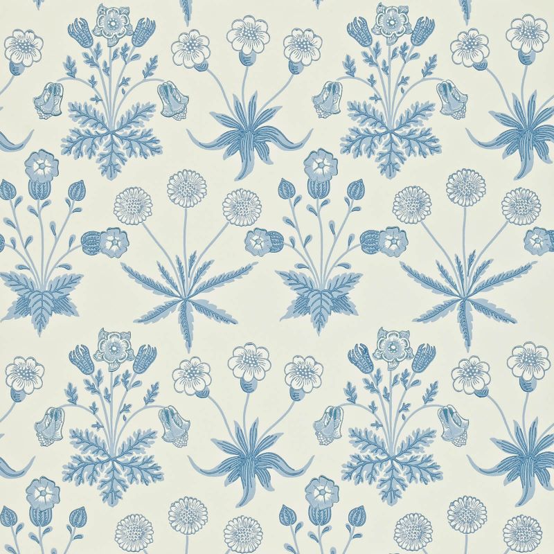 Morris & Co Daisy Wallpaper - Blue/Ivory Sample