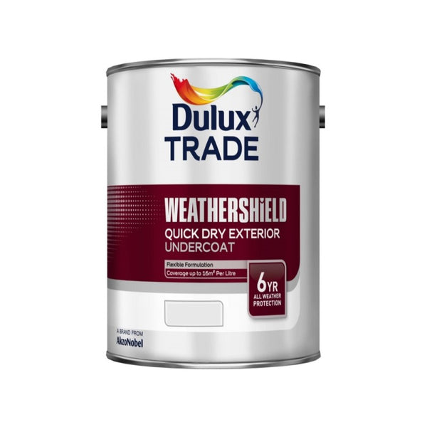Dulux Weathershield Quick Dry Exterior Flexible Undercoat - Designer Colour Match Paint- Flint