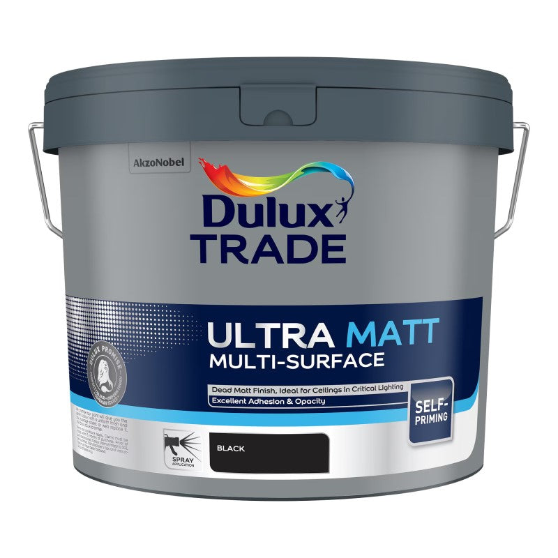 Dulux Trade Ultra Matt Multi-Surface Paint - Black