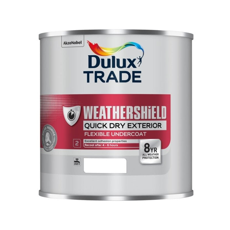 Dulux Trade Weathershield Quick Dry Exterior Flexible Undercoat - White