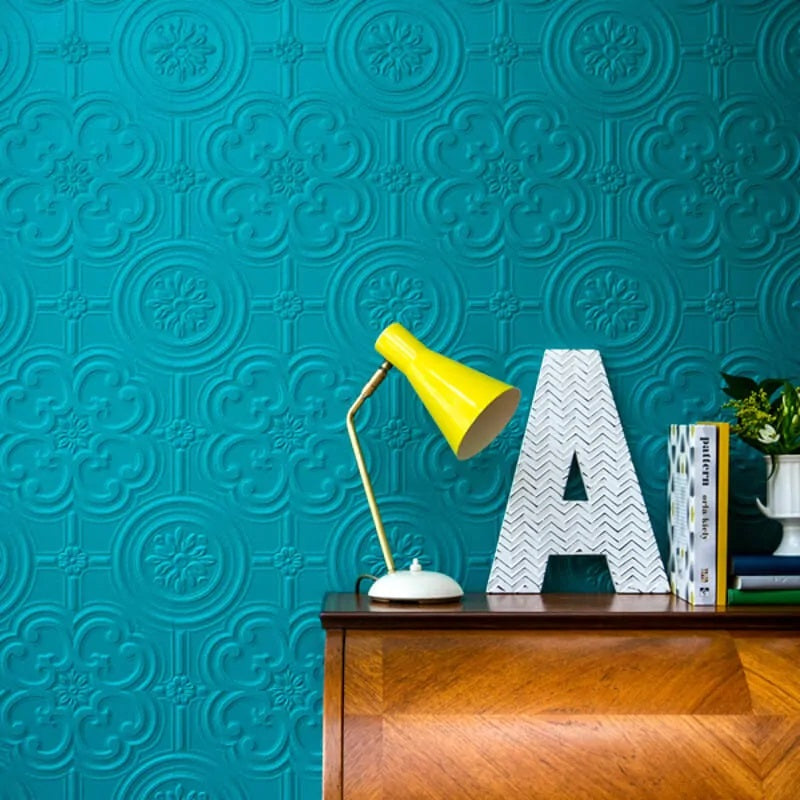 Anaglypta Luxury Egon Vinyl Wallpaper White
