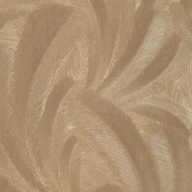 Ploom Vinyl Metallic Leaf Wallpaper Gold Sample