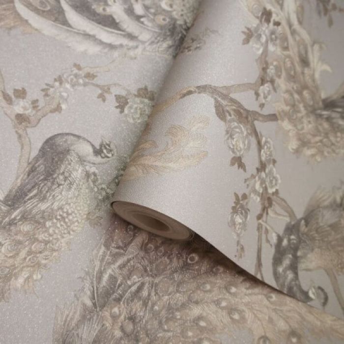 Menali Glitter Peacock Wallpaper