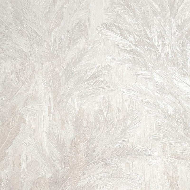 Vymura Gianni Trailing Feather Wallpaper Sample - Warm Ivory