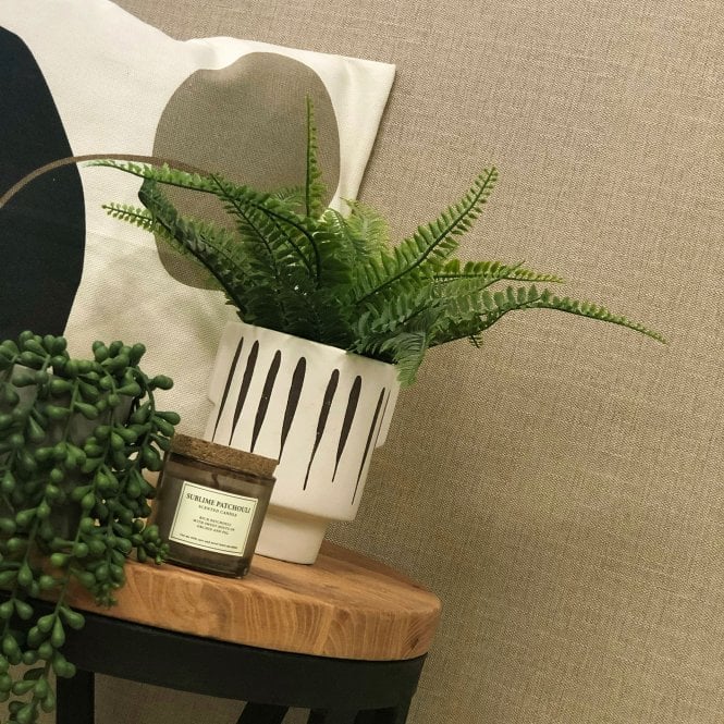 Giorgio Stitch Hessian Textured Wallpaper Natural