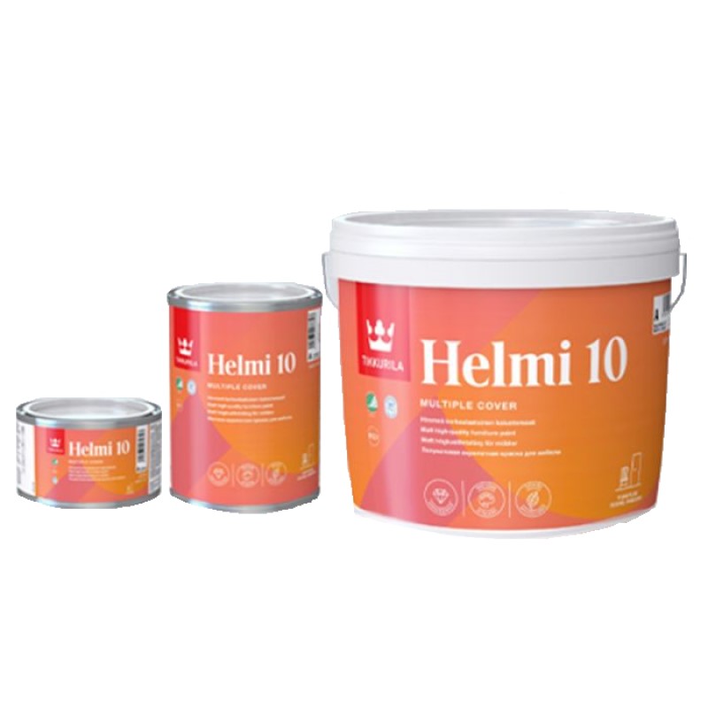 Tikkurila Helmi 10 Water - Based Matt for Woodwork- Designer Colour Match Colour Match Paint- Tropical Waters 3L