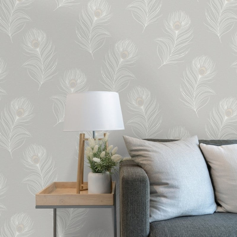 Pavona Peacock Feather Wallpaper