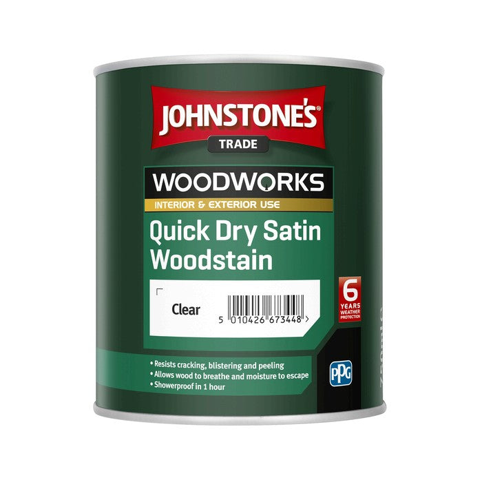 Johnstone's Trade Woodworks Quick Dry Satin Woodstain
