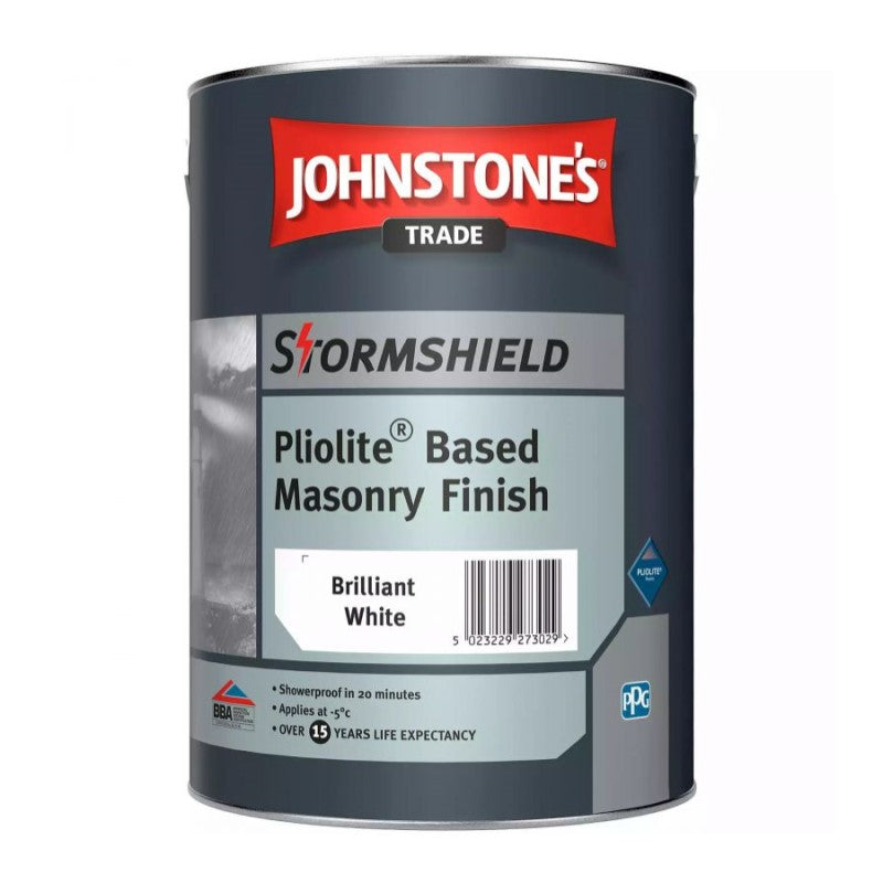 Johnstone's Trade Stormshield Pliolite Masonry Finish - Brilliant White