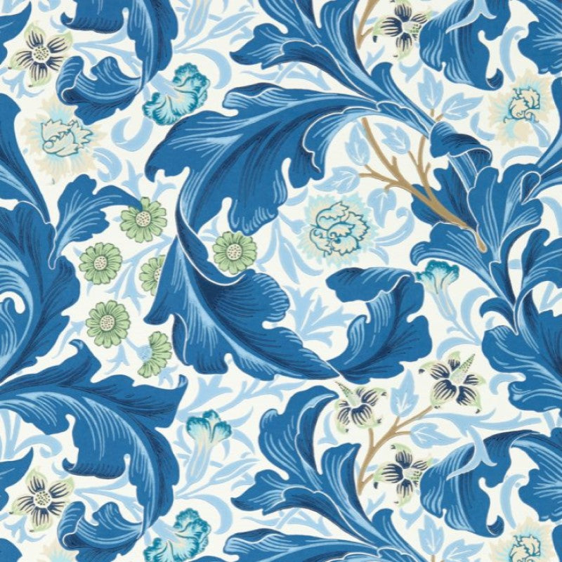 Morris & Co Leicester Wallpaper - Paradise Blue Sample