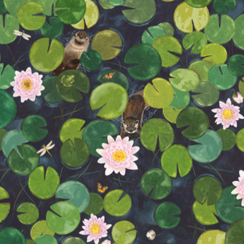 Little Greene Lily Pads Mural Wallpaper Sample - Hopper