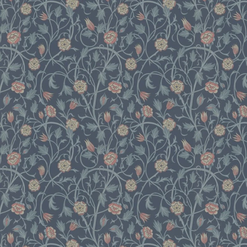 Little Greene May's Tulip Wallpaper Sample - Hicks' Blue