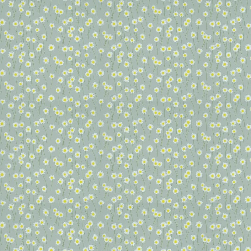 Little Greene Moon Daisies Wallpaper Sample - Celestial Blue