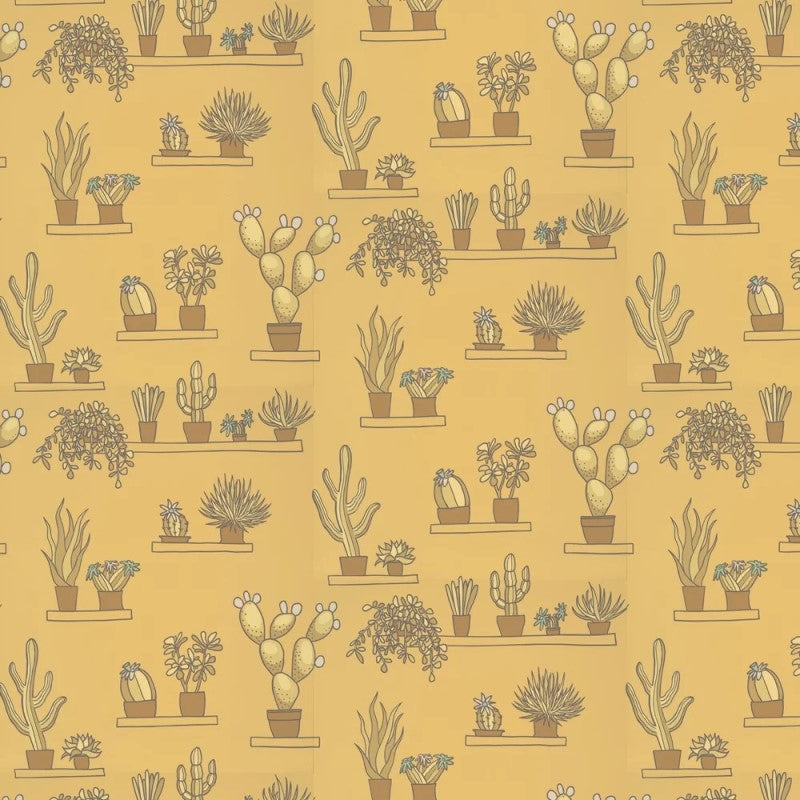 Little Greene Mr Straw’s Greenhouse Wallpaper Sample - Light Gold