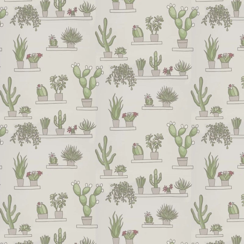 Little Greene Mr Straw’s Greenhouse Wallpaper Sample - Slaked Lime