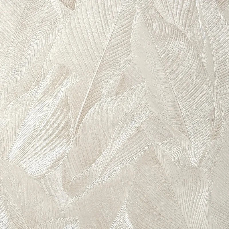Vymura Gianni Metallic Leaf Wallpaper Sample - Stone
