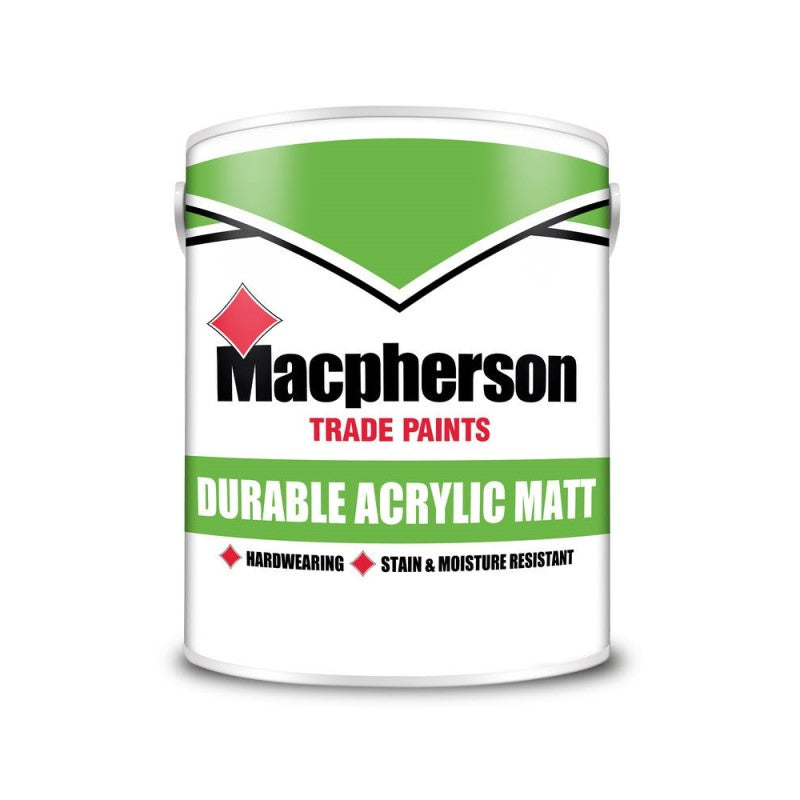 Macpherson Durable Acrylic Matt - Designer Colour Match Paint - RAL5018 5L