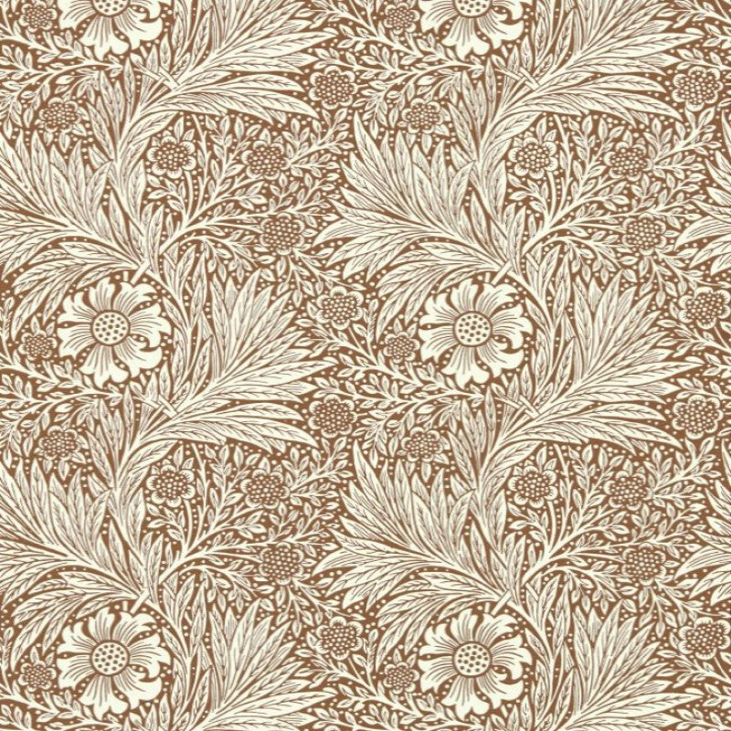 Morris & Co Marigold Wallpaper - Chocolate/Cream Sample